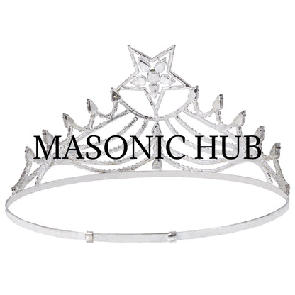 Freemasonic O.E.S Worthy Matron Silver-Tone Hand-Polished Crown
