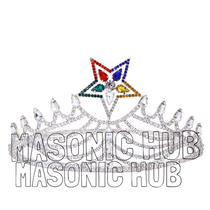 Freemasonic O.E.S Worthy Matron Silver-Tone Hand-Polished Crown