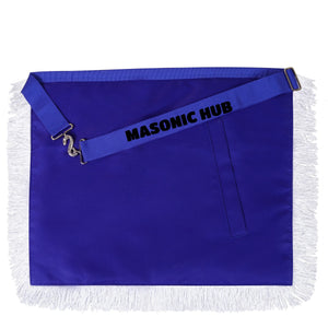 Masonic Master Mason Apron – 100% Lambskin with White Fringe (Handcrafted) Masonic Hub