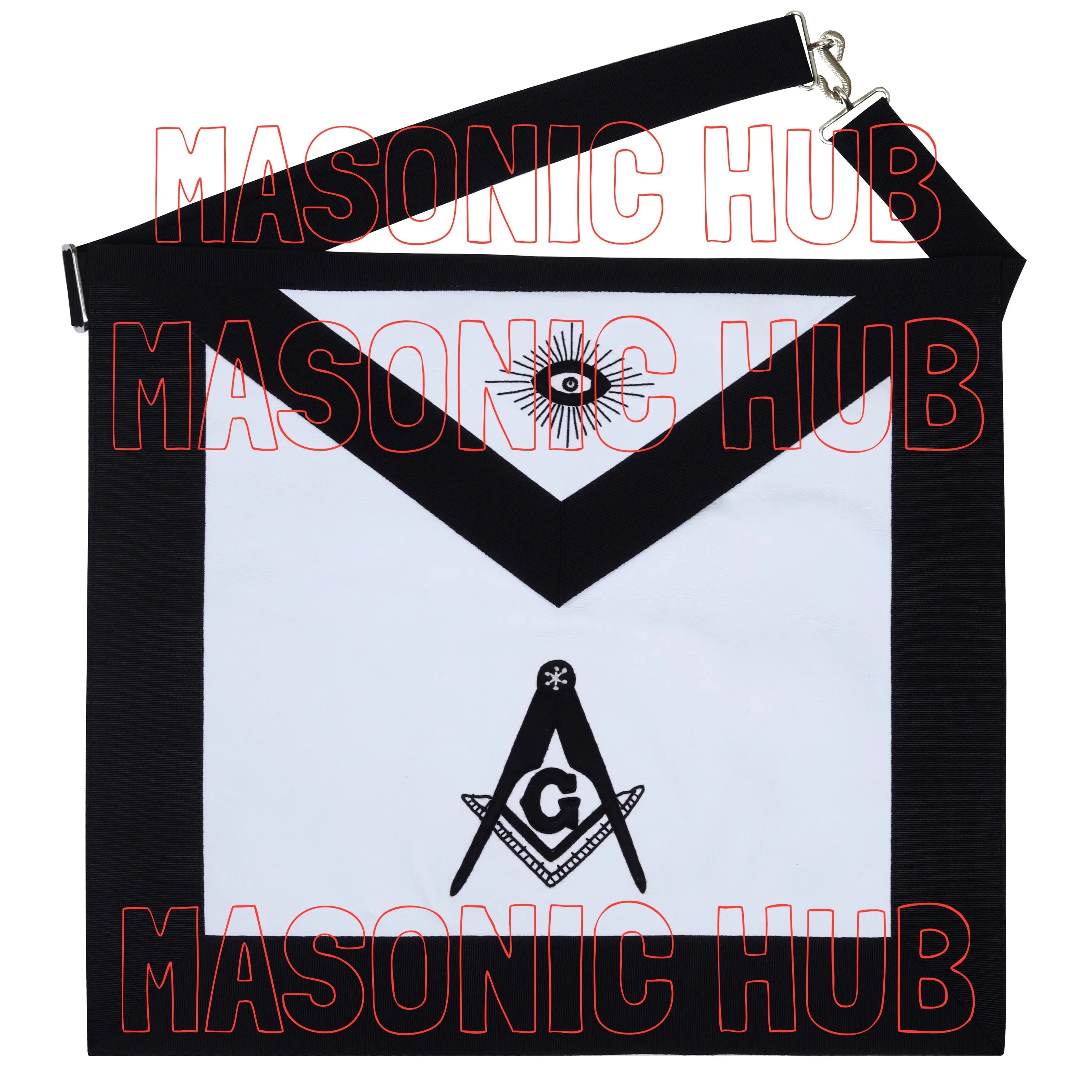Handcrafted Lambskin Masonic Master Mason Funeral Apron For Freemasonry Masonic Hub