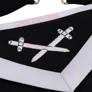 Masonic Knight Templar Apron – 100% Lambskin, Hand Embroidered Masonic Hub