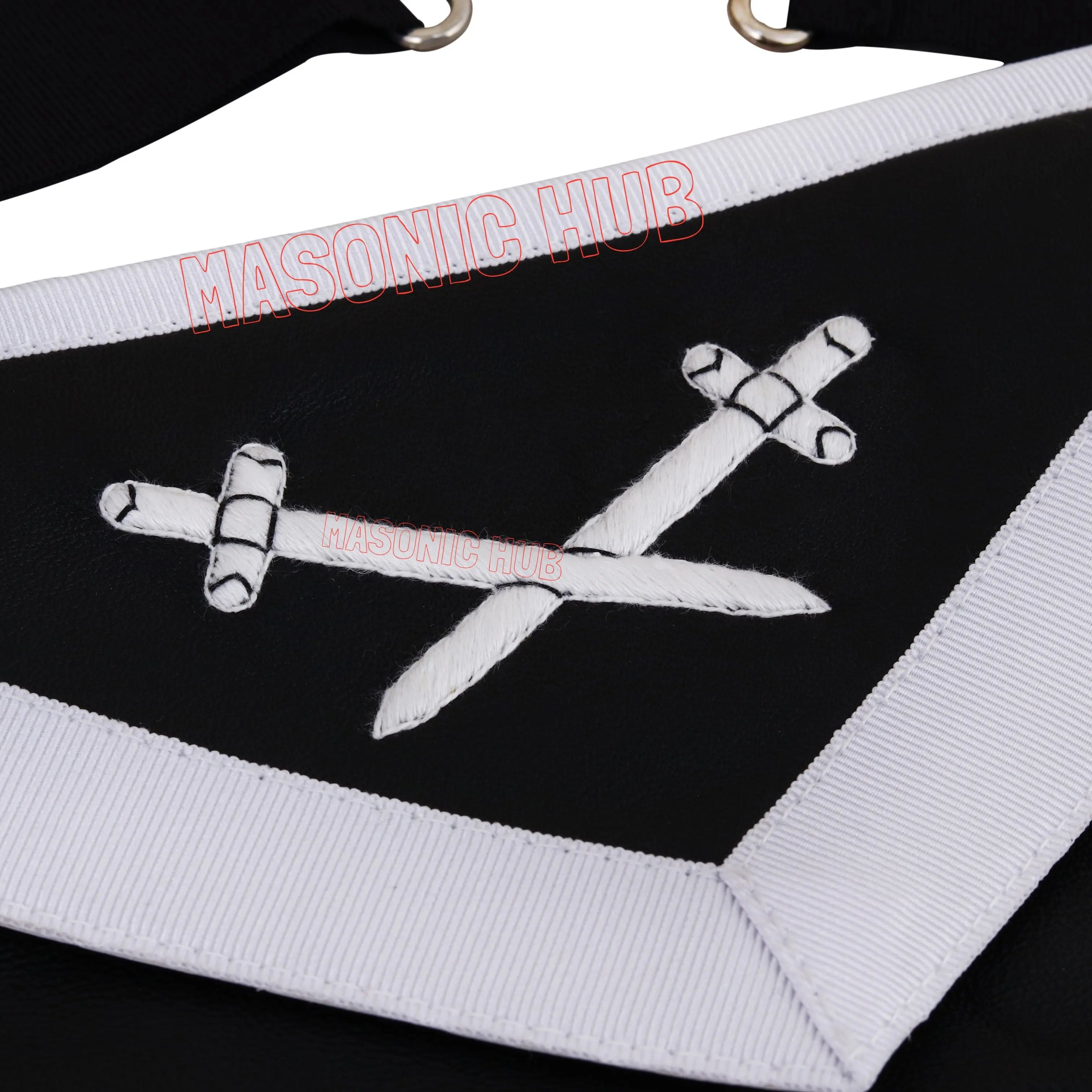Masonic Knight Templar Apron – 100% Lambskin, Hand Embroidered Masonic Hub