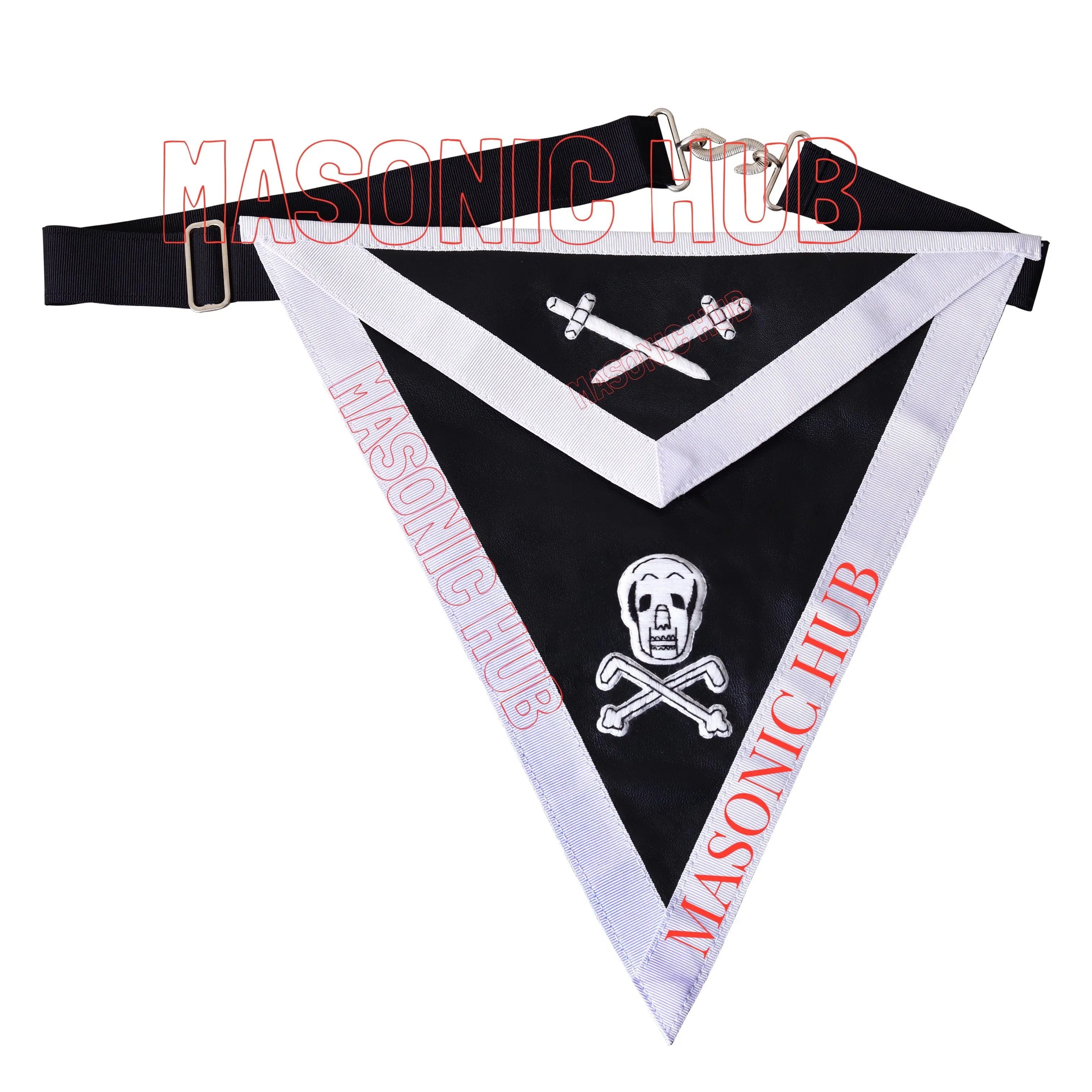Masonic Knight Templar Apron – 100% Lambskin, Hand Embroidered Masonic Hub