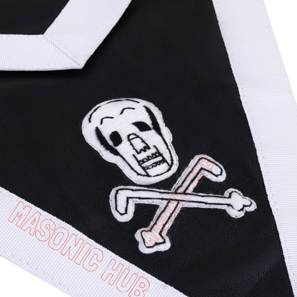 Masonic Knight Templar Apron – 100% Lambskin, Hand Embroidered
