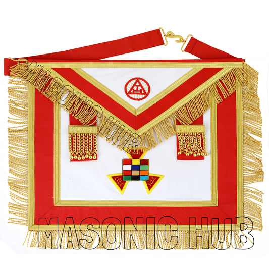 Handcrafted 100% Lambskin Royal Arch Past High Priest PHP Apron for Freemasonry