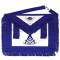 Masonic Past Master Apron – 100% Lambskin, Blue with Fringe (Handmade) Masonic Hub