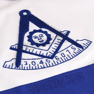 Handcrafted 100% Lambskin Masonic Blue Past Master Apron for Freemasonry Masonic Hub