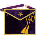 Handcrafted Purple Velvet OES Worthy Patron Masonic Apron &amp; Pewter Collar Set Masonic Hub