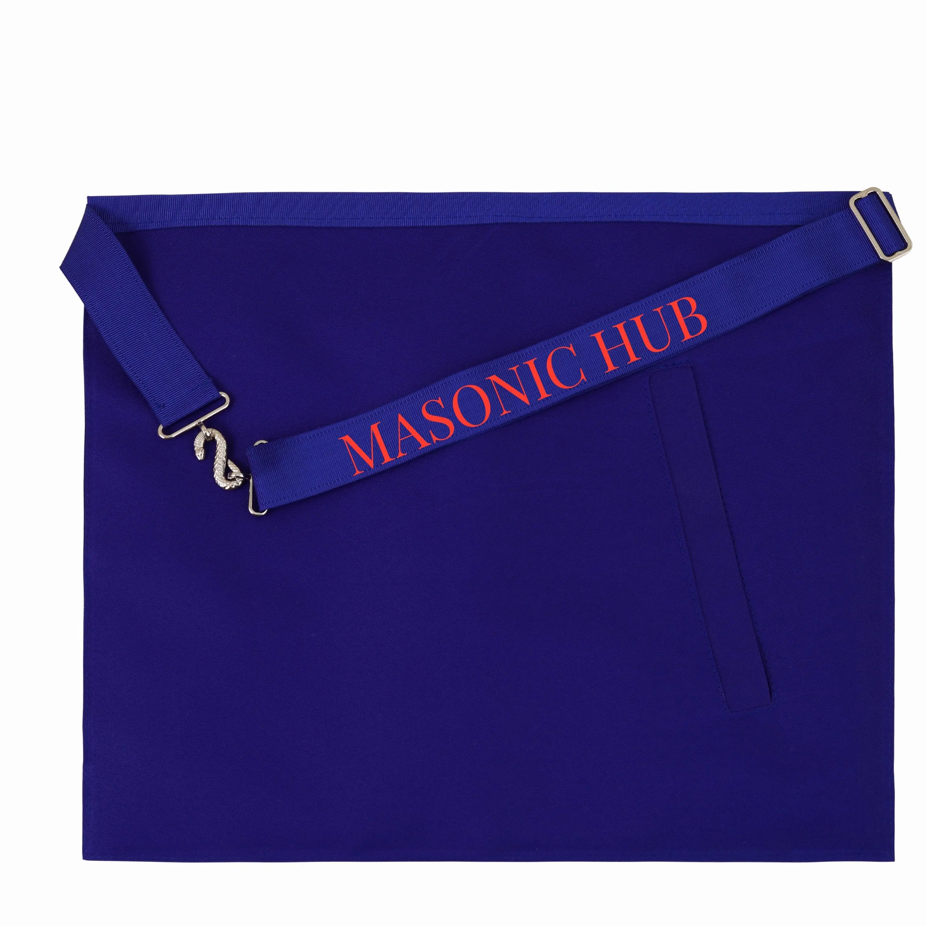Masonic Past Master Apron – 100% Lambskin, Blue Hand-Embroidered Masonic Hub