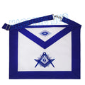 Handcrafted 100% Lambskin Master Mason Blue Lodge Apron with Radiant G Symbol Masonic Hub
