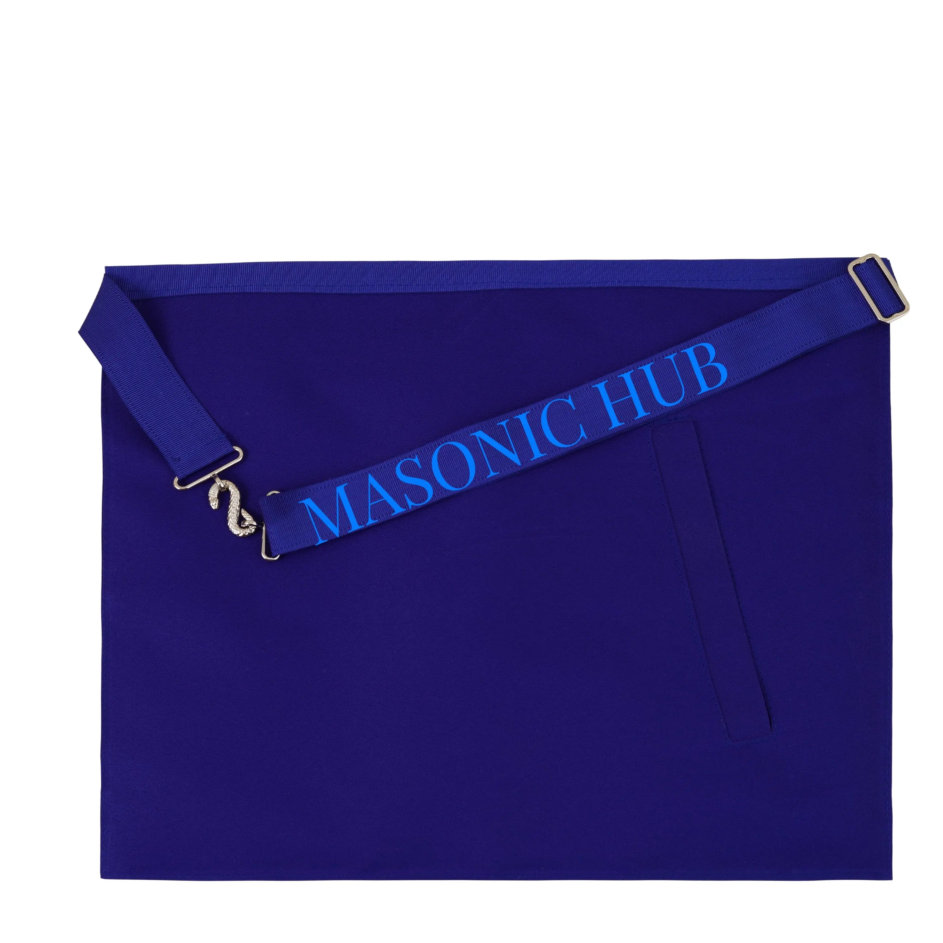 100% Lambskin MASONIC PAST MASTER APRON Handcrafted with Blue Silk Threads Masonic Hub