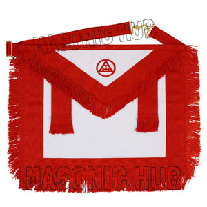 Masonic Royal Arch Member Apron – 100% Lambskin with Fringe (Hand Embroidered) Masonic Hub