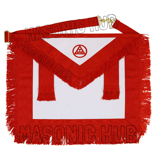 Masonic Royal Arch Member Apron – 100% Lambskin with Fringe (Hand Embroidered)