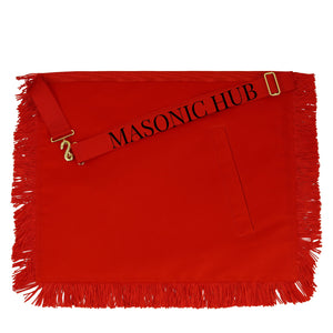 Masonic Royal Arch Member Apron – 100% Lambskin with Fringe (Hand Embroidered) Masonic Hub