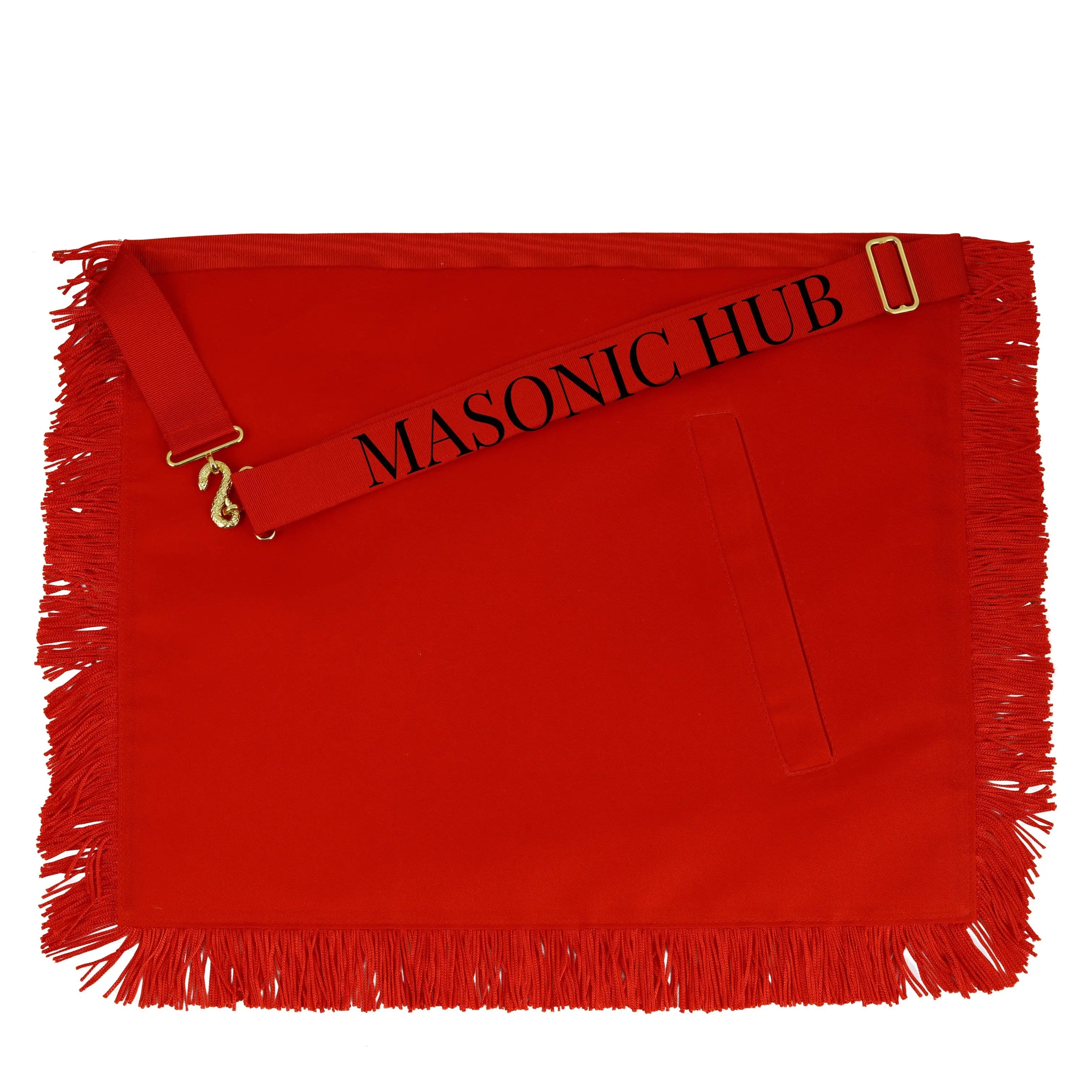 Masonic Royal Arch Member Apron – 100% Lambskin with Fringe (Hand Embroidered) Masonic Hub