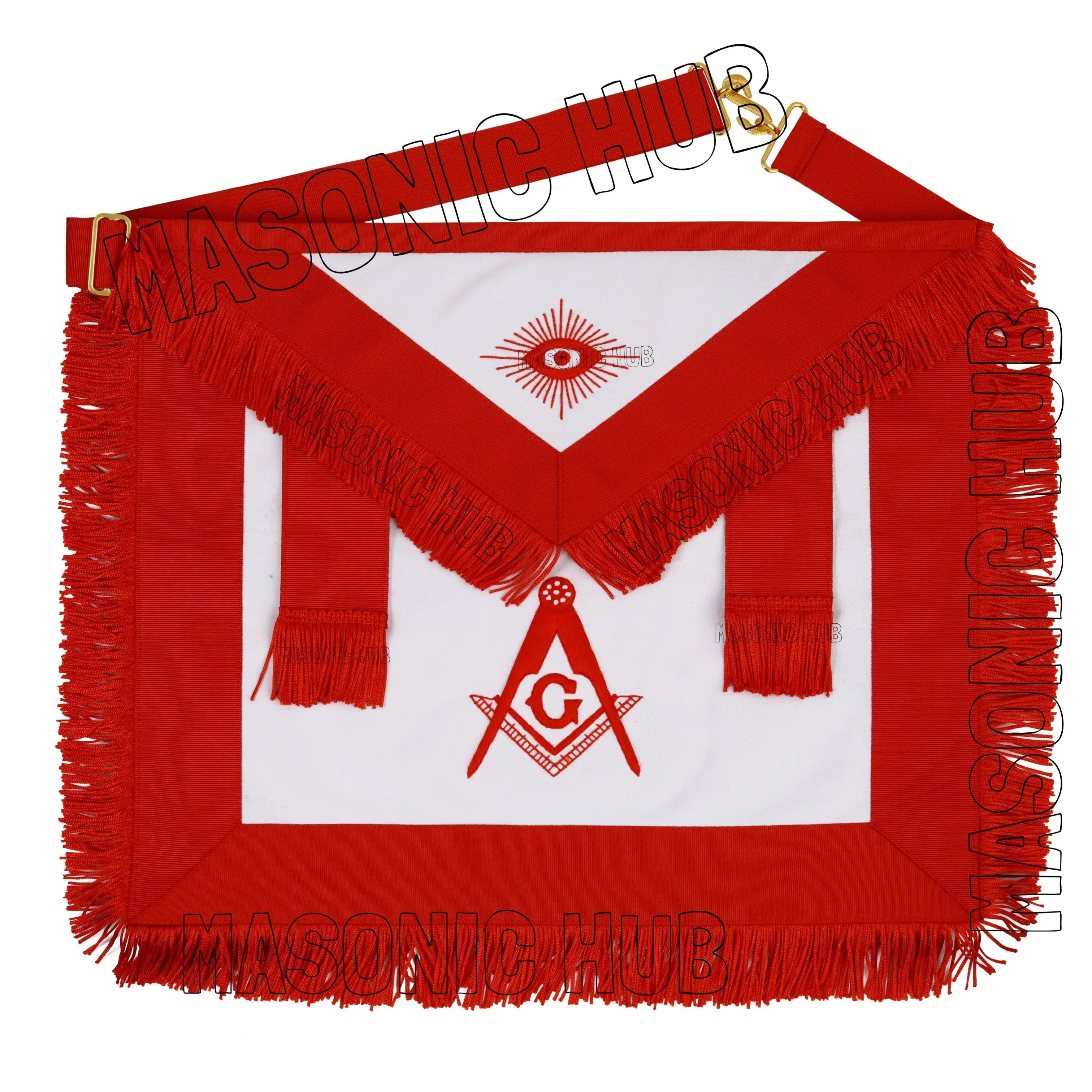 Masonic AASR Scottish Rite Master Mason Apron – 100% Lambskin, Hand-Embroidered Masonic Hub