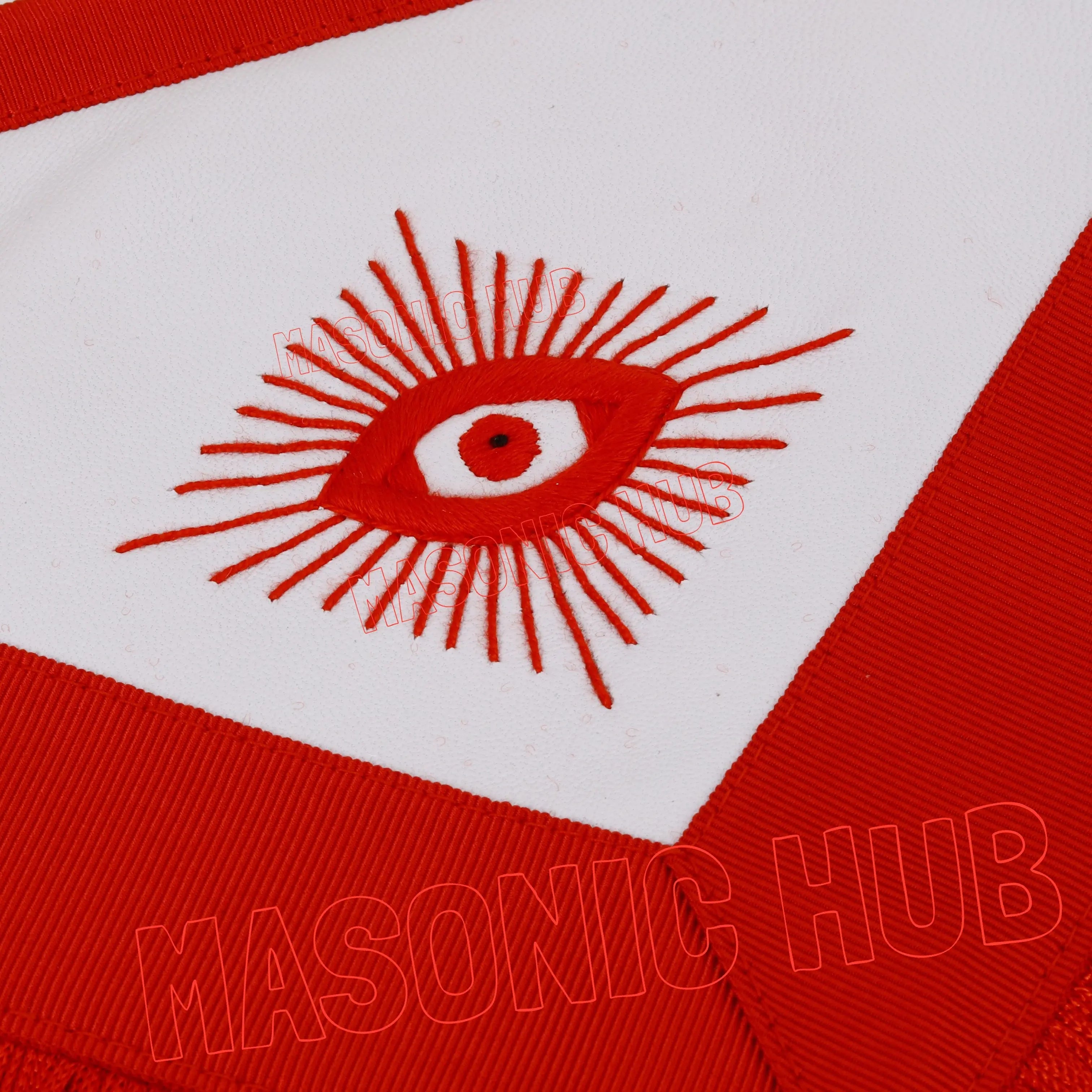Masonic AASR Scottish Rite Master Mason Apron – 100% Lambskin, Hand-Embroidered Masonic Hub