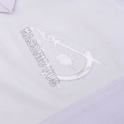 Masonic Past Master 100% Lambskin Apron All White Hand Embroidered