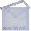 Masonic Past Master Apron – All White, 100% Lambskin, Hand Embroidered Masonic Hub