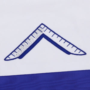 Masonic Worshipful Master Silver Jewel Collar &amp; Embroidered Sheep Apron Masonic Hub