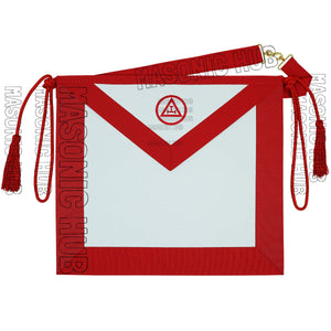 Handcrafted Masonic Royal Arch Apron – Machine Embroidered Members Regalia Masonic Hub