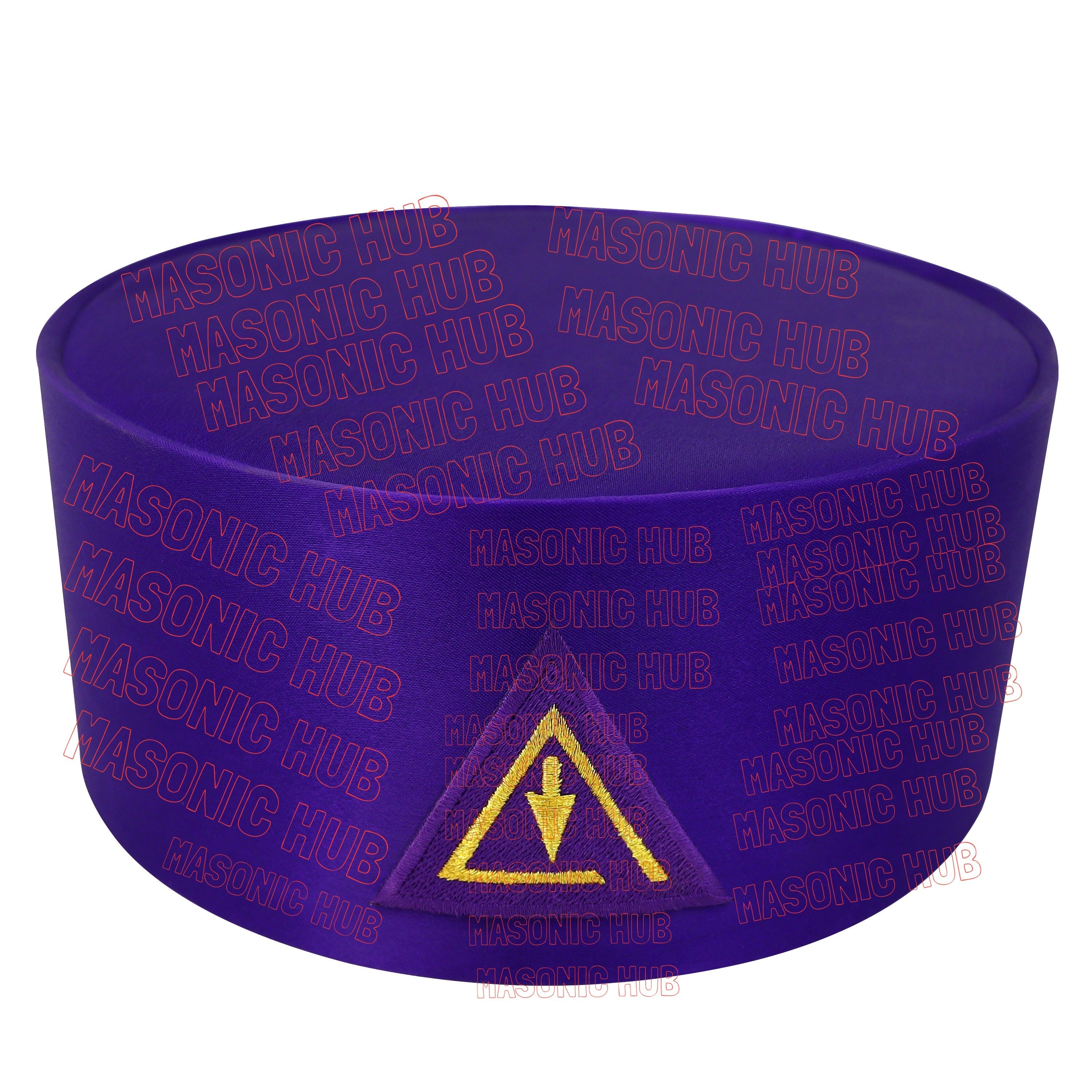 Masonic Royal & Select Master Cap Crown - Purple Color Freemason Regalia Hat Masonic Hub