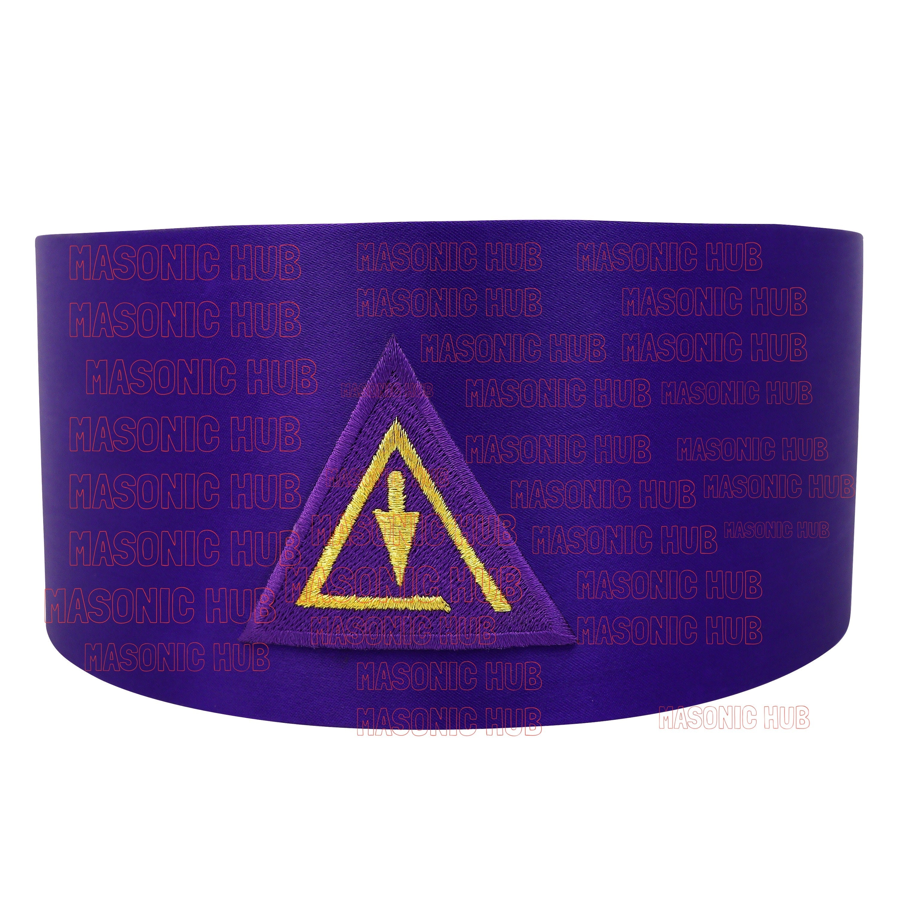 Masonic Royal & Select Master Cap Crown - Purple Color Freemason Regalia Hat Masonic Hub