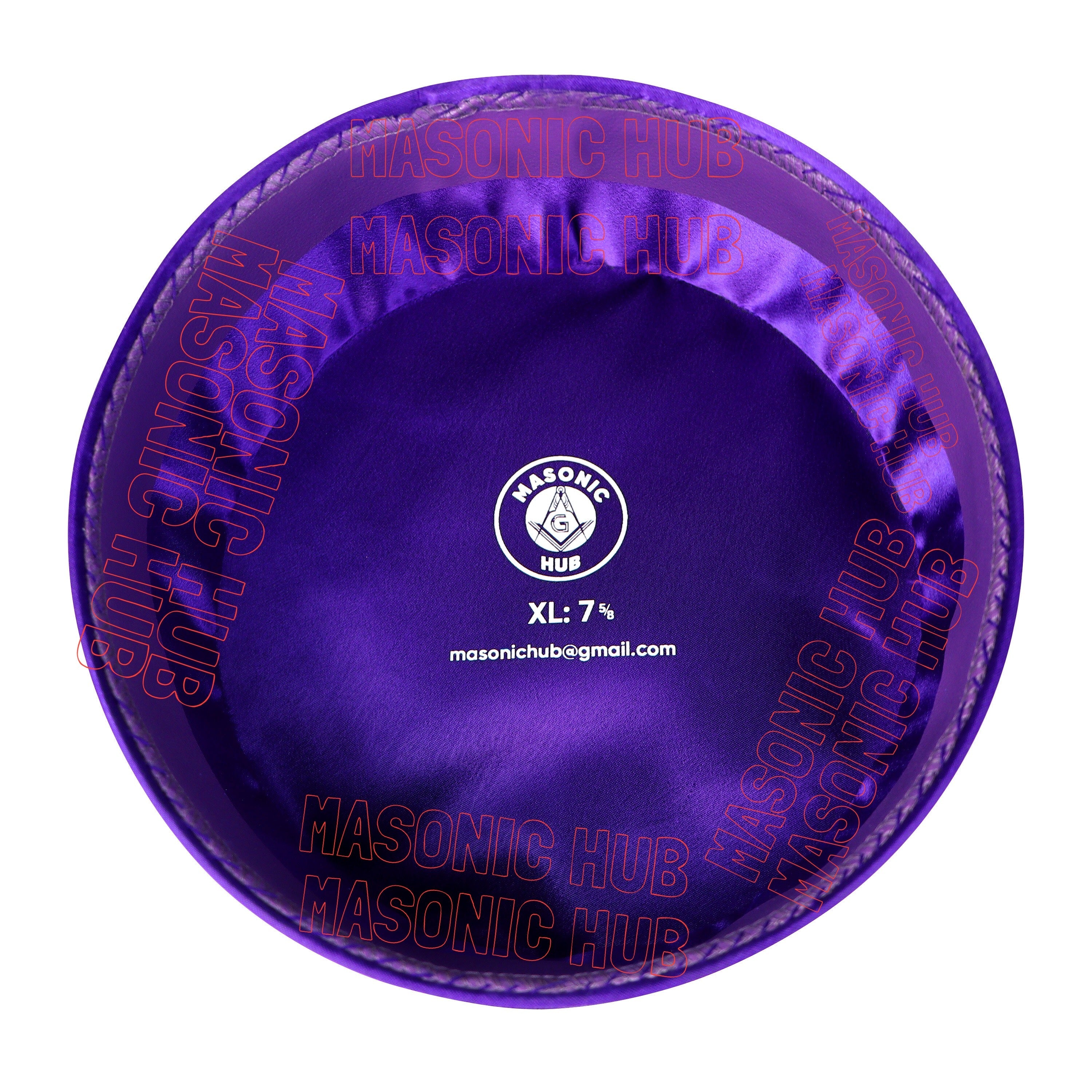 Masonic Royal & Select Master Cap Crown - Purple Color Freemason Regalia Hat Masonic Hub