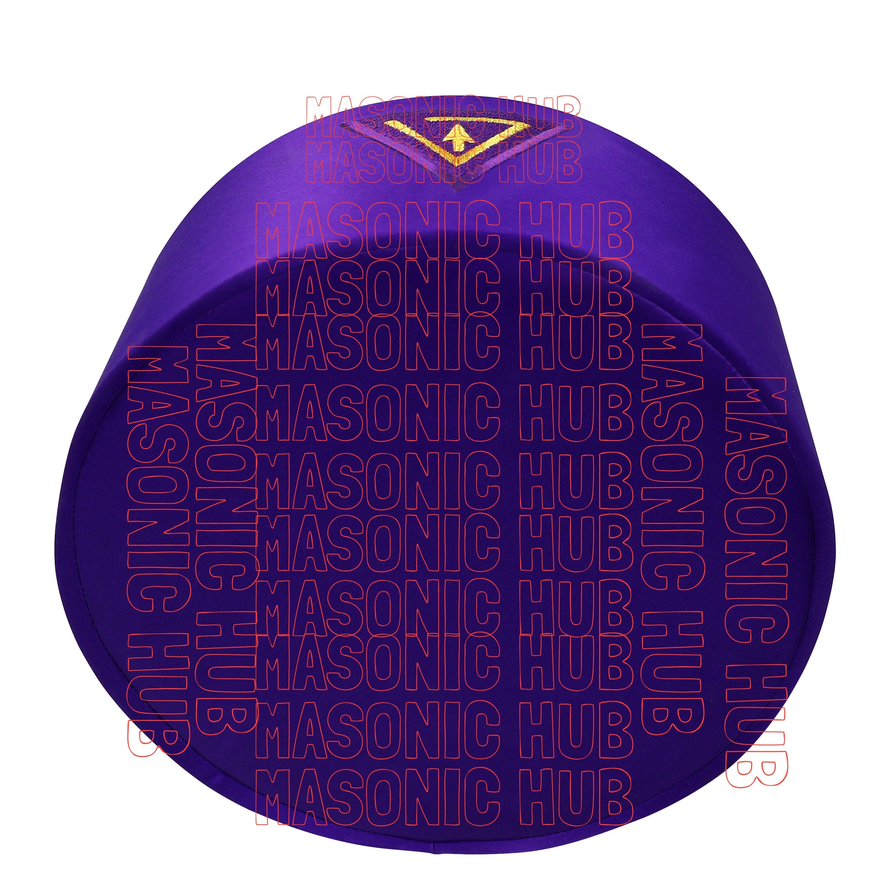 Masonic Royal & Select Master Cap Crown - Purple Color Freemason Regalia Hat Masonic Hub