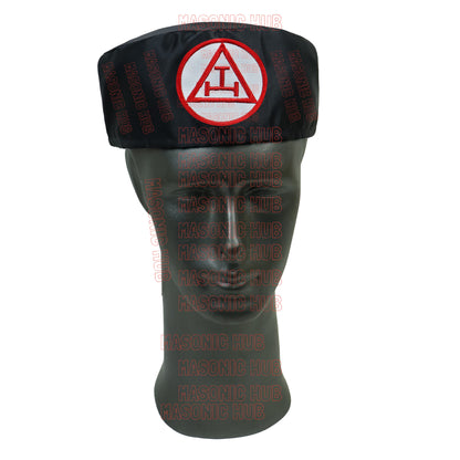 Royal Arch Masons Black Soft Cap with Royal Arch Emblem - Freemason Regalia Hat