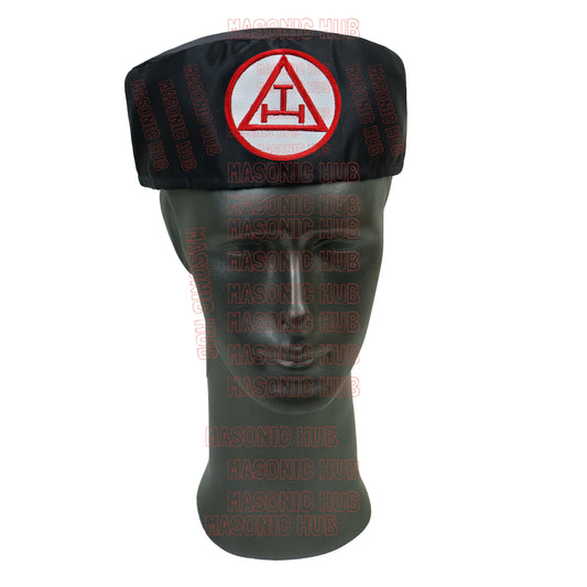 Royal Arch Masons Black Soft Cap with Royal Arch Emblem - Freemason Regalia Hat