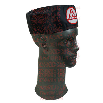 Royal Arch Masons Black Soft Cap with Royal Arch Emblem - Freemason Regalia Hat