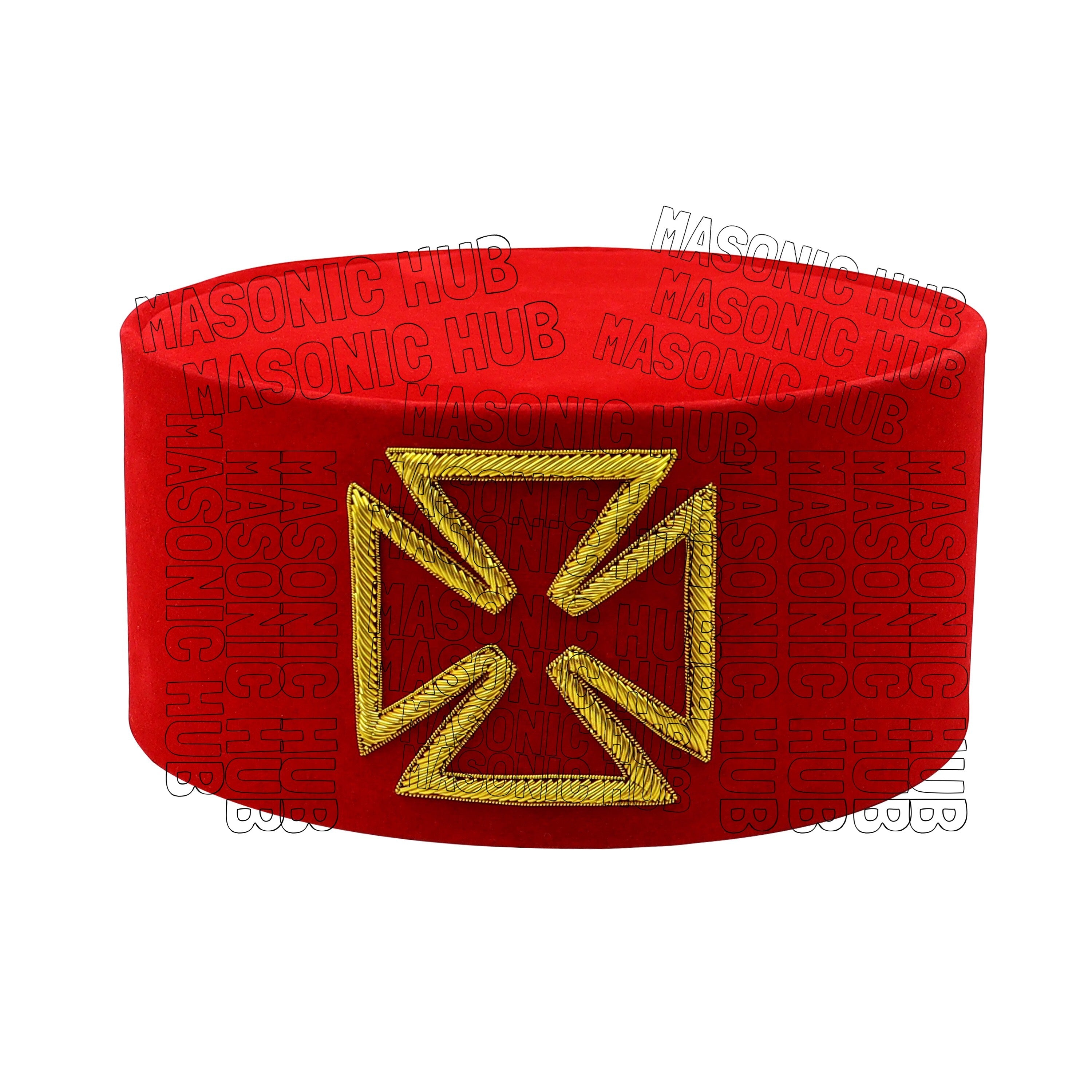 Masonic Knight Templar Purple Grand Prior Cap – Precision Craftsmanship Masonic Hub
