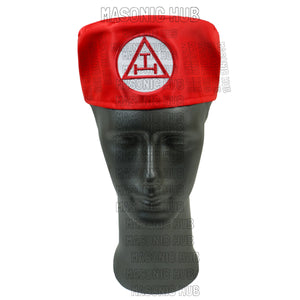 Royal Arch Masons Red Soft Cap with Royal Arch Emblem - Freemason Regalia Hat Masonic Hub