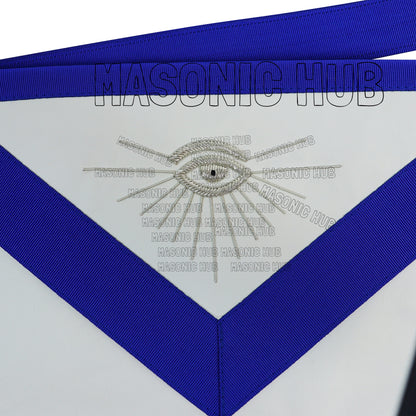 Handcrafted 100% Lambskin Blue Lodge Past Master Apron with Gold Bullion Threads
