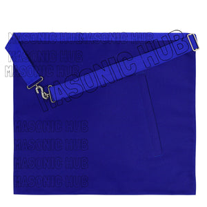 Handcrafted 100% Lambskin Blue Lodge Past Master Apron with Gold Bullion Threads Masonic Hub
