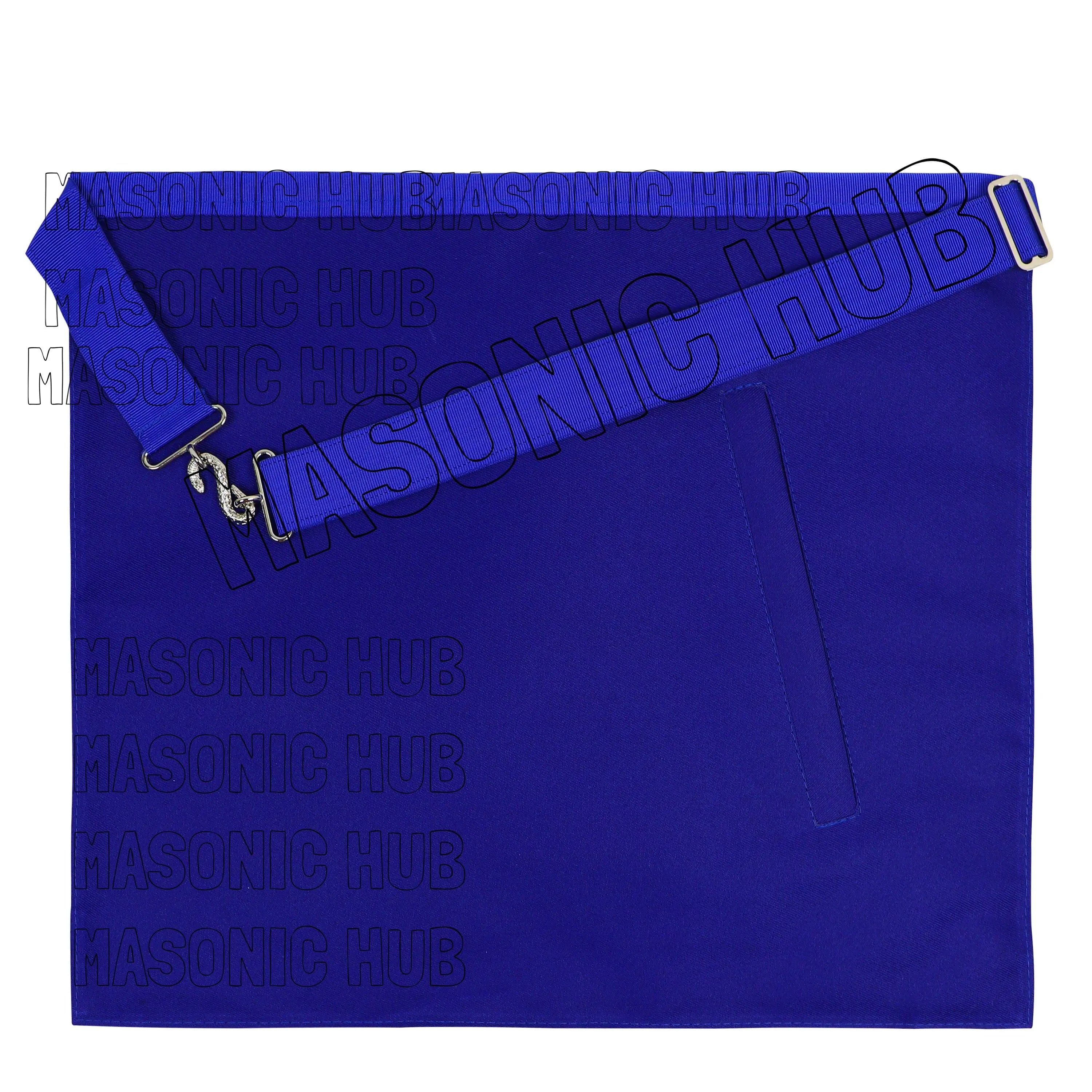 Handcrafted 100% Lambskin Blue Lodge Past Master Apron with Gold Bullion Threads Masonic Hub