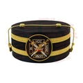 Knights Templar Black Satin Cap with Gold Braid - Masonic Freemason Hat ( A ) Masonic Hub