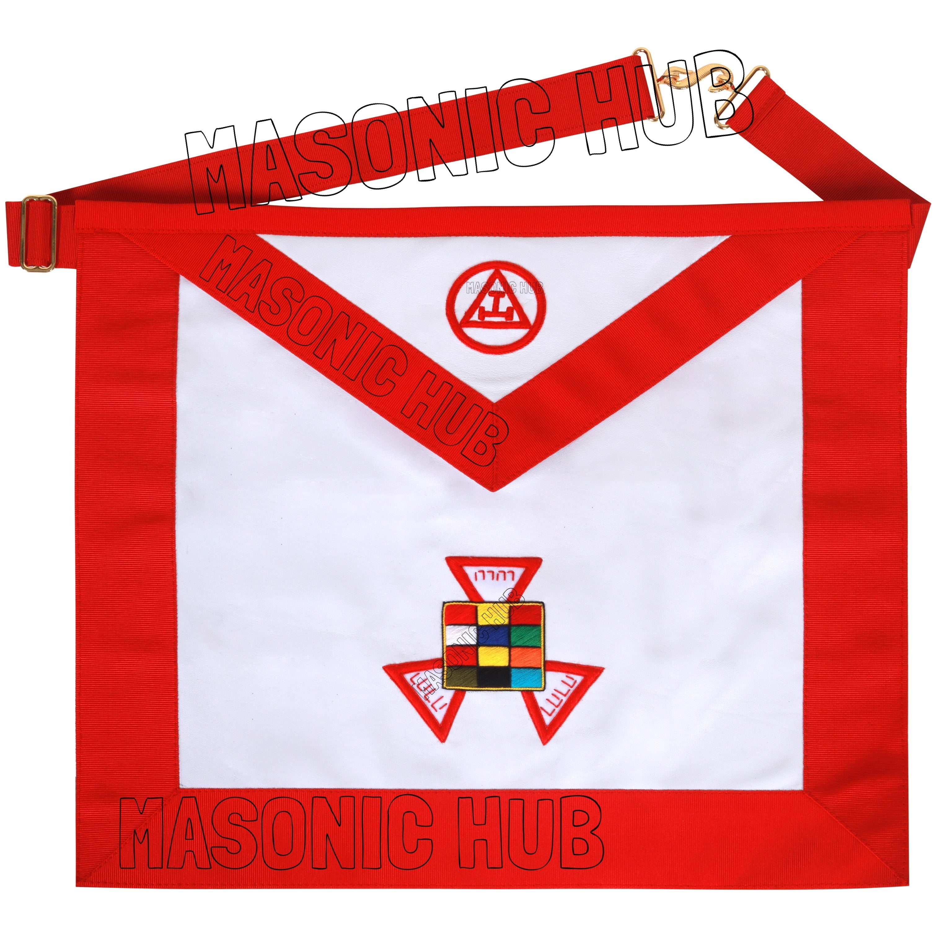 Handcrafted Lambskin Masonic Royal Arch Past High Priest PHP Apron for Freemason Masonic Hub