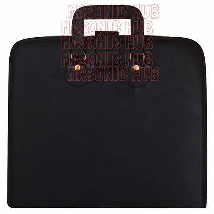 Custom Masonic Royal Arch Hand-Embroidered Apron Case with Handle - RED VELVET