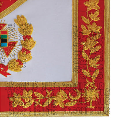 Luxury Handmade Lambskin Apron | Royal Arch Past High Priest (PHP) Grand Chapter