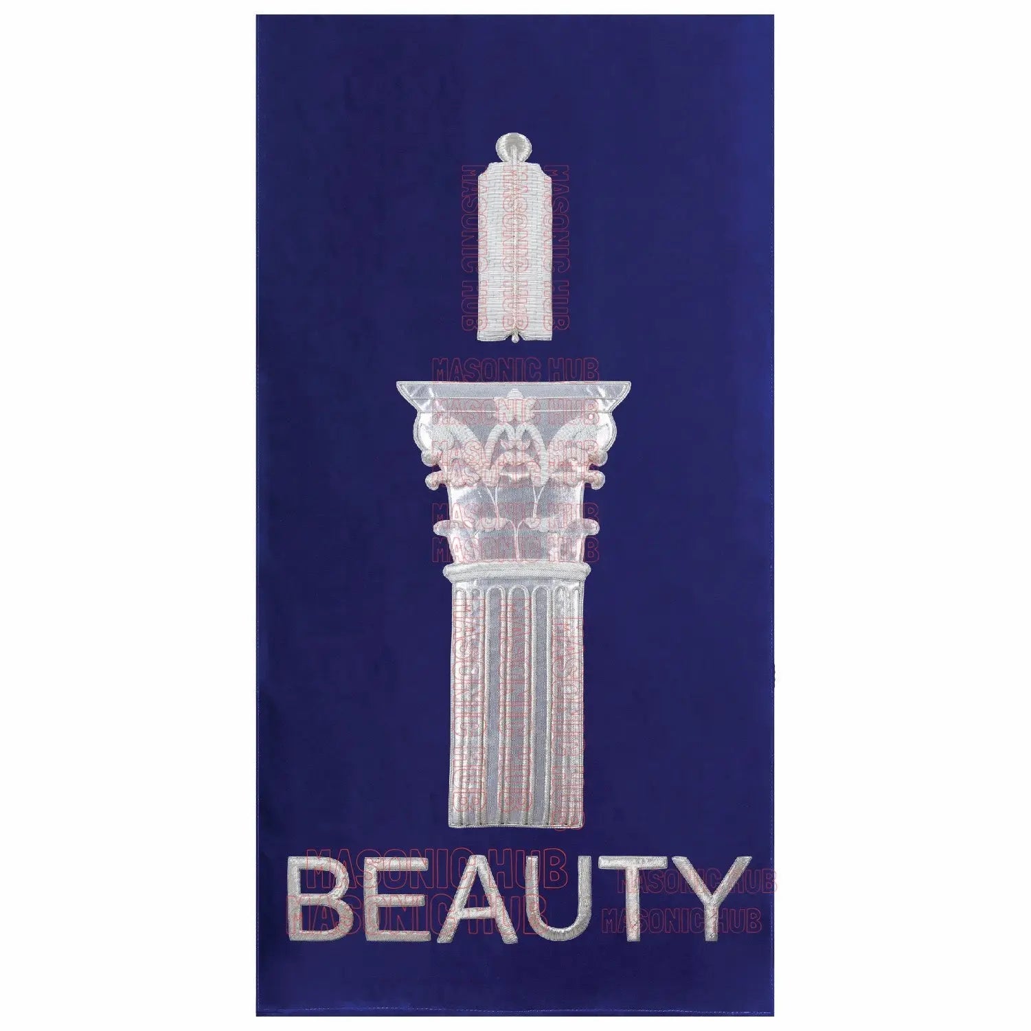 Handcrafted Velvet Masonic Blue Lodge Pedestal Covers with Pillars– Set of Three My Store