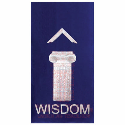 Handcrafted Velvet Masonic Blue Lodge Pedestal Covers with Pillars– Set of Three