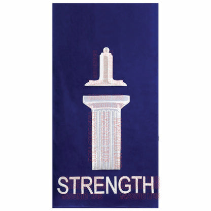 Handcrafted Velvet Masonic Blue Lodge Pedestal Covers with Pillars– Set of Three