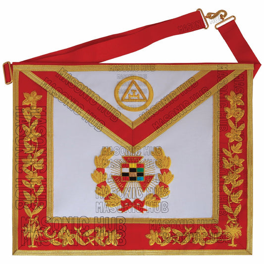 Luxury Handmade Lambskin Apron | Royal Arch Past High Priest (PHP) Grand Chapter