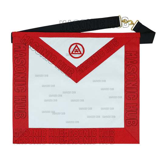 Handcrafted 100% Lambskin Masonic Royal Arch Apron – Hand-Embroidered with Silk Threads