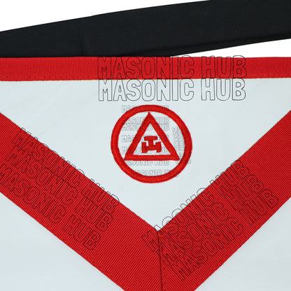 Handcrafted 100% Lambskin Masonic Royal Arch Apron – Hand-Embroidered with Silk Threads