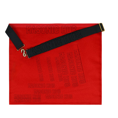Handcrafted 100% Lambskin Masonic Royal Arch Apron – Hand-Embroidered with Silk Threads