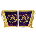 Masonic Grand Past Master Purple Gauntlets Cuffs Gold Bullions Threads Fringe Masonic Hub