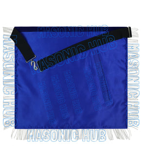Masonic Past Master Lambskin Apron Compass & Quadrant, Hand-Embroidered Regalia My Store
